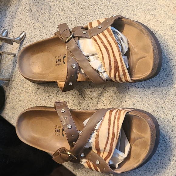 Birkenstock Shoes - Birkenstock Betula Julie Zebra Print Sandals,  sz 12/43